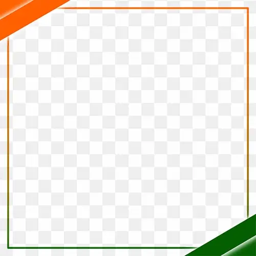 Indian flag frame border free stock png and psd